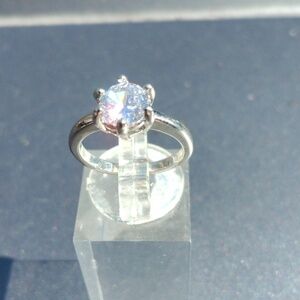 AAA cubic zirconia solitaire  engagement ring.